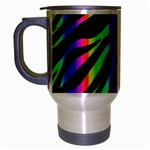 Zebra Rainbow Travel Mug (Silver Gray)