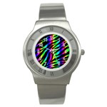 Zebra Rainbow Stainless Steel Watch