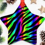 Zebra Rainbow Star Ornament (Two Sides)