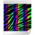 Zebra Rainbow Canvas 16  x 20 