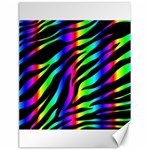 Zebra Rainbow Canvas 18  x 24 