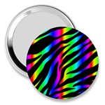 Zebra Rainbow 3  Handbag Mirror