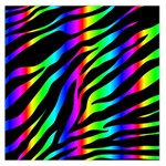 Zebra Rainbow Large Satin Scarf (Square)