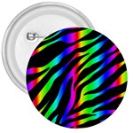 Zebra Rainbow 3  Button