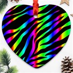 Zebra Rainbow Ornament (Heart)