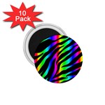 Zebra Rainbow 1.75  Magnet (10 pack) 