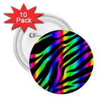 Zebra Rainbow 2.25  Button (10 pack)