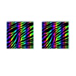 Zebra Rainbow Cufflinks (Square)