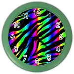 Zebra Rainbow Color Wall Clock