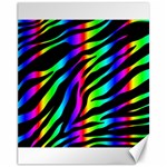 Zebra Rainbow Canvas 11  x 14 