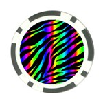 Zebra Rainbow Poker Chip Card Guard