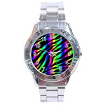 Zebra Rainbow Stainless Steel Analogue Watch