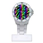 Zebra Rainbow Plastic Nurses Watch