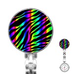 Zebra Rainbow Stainless Steel Nurses Watch