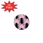 Pink Roaches 1  Mini Button (10 pack) 