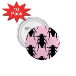 Pink Roaches 1.75  Button (10 pack) 