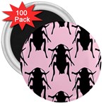 Pink Roaches 3  Magnet (100 pack)