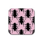 Pink Roaches Rubber Coaster (Square)