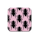 Pink Roaches Rubber Square Coaster (4 pack)