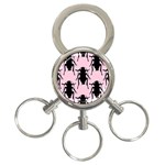 Pink Roaches 3-Ring Key Chain