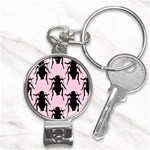 Pink Roaches Nail Clippers Key Chain