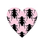 Pink Roaches Magnet (Heart)