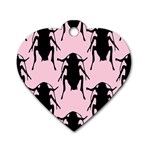 Pink Roaches Dog Tag Heart (One Side)