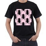 Pink Roaches Men s T-Shirt (Black)