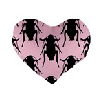 Pink Roaches Standard 16  Premium Heart Shape Cushion 