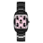 Pink Roaches Stainless Steel Barrel Watch