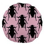 Pink Roaches Large 18  Premium Flano Round Cushion 