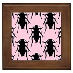 Pink Roaches Framed Tile