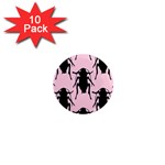 Pink Roaches 1  Mini Magnet (10 pack) 