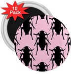 Pink Roaches 3  Magnet (10 pack)