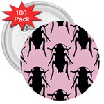 Pink Roaches 3  Button (100 pack)