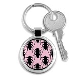 Pink Roaches Key Chain (Round)