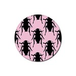 Pink Roaches Rubber Coaster (Round)