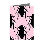 Pink Roaches Mini Greeting Card