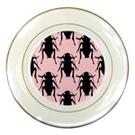 Pink Roaches Porcelain Plate