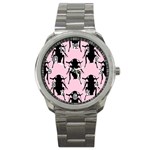 Pink Roaches Sport Metal Watch