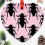 Pink Roaches Heart Ornament (Two Sides)