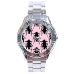 Pink Roaches Stainless Steel Analogue Watch