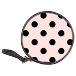 Polka Dots - Black on Misty Rose Pink Classic 20-CD Wallet