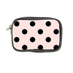 Polka Dots - Black on Misty Rose Pink Coin Purse