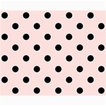 Polka Dots - Black on Misty Rose Pink Collage 8  x 10 