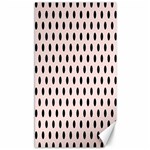 Polka Dots - Black on Misty Rose Pink Canvas 40  x 72 