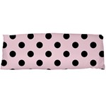 Polka Dots - Black on Piggy Pink Body Pillow Case (Dakimakura) (One Side)