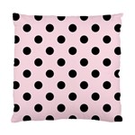 Polka Dots - Black on Piggy Pink Standard Cushion Case (One Side)