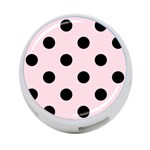 Polka Dots - Black on Piggy Pink 4-Port USB Hub (One Side)