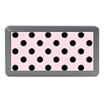 Polka Dots - Black on Piggy Pink Memory Card Reader (Mini)